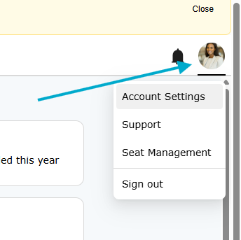 If you need to change the phone number associated with your account, navigate to Account Settings in the top right by clicking your Avatar.