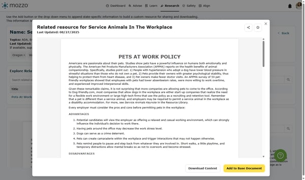 This is the view of the Related Resource.
