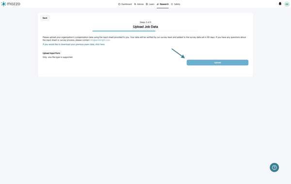To upload your 2024 wage information, click on the Upload button.