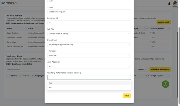 Enter Employee Information.