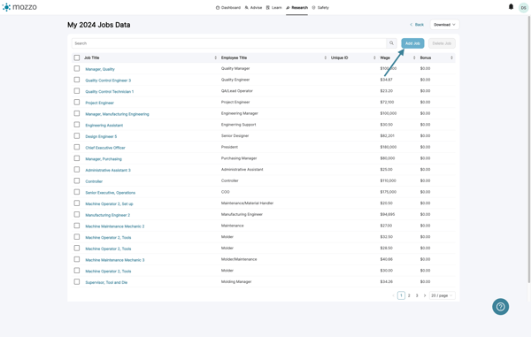To add a new job, click the Add Job button. This opens the Add Job form.