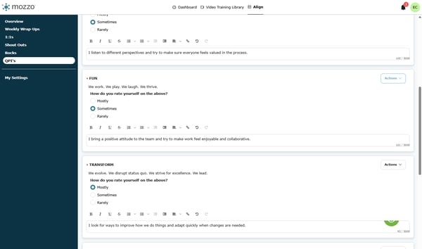 Click on Actions