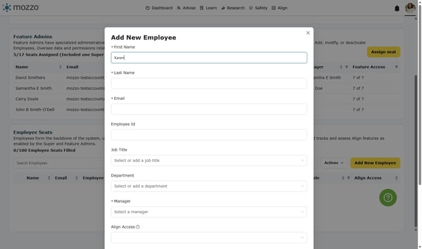Enter Employee Information