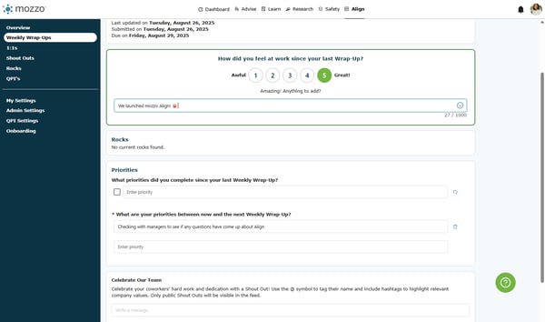 Review fields in Dashboard