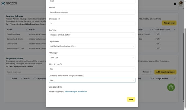 Click Save to confirm.
