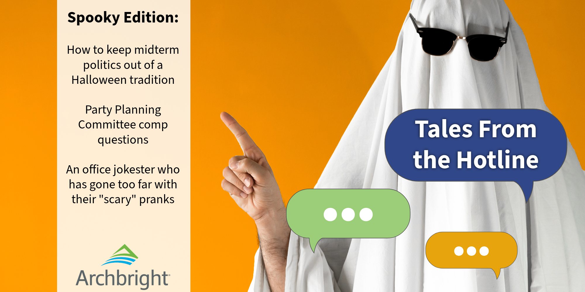 Tales from the HR Hotline: How to keep midterms from haunting an office Halloween tradition, a non-exempt party planner, and jump-scares in the warehouse.