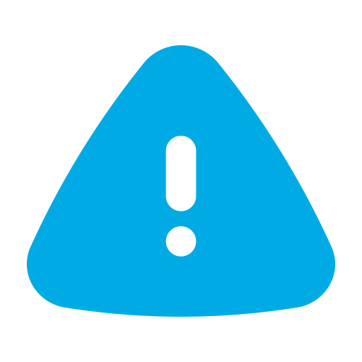 blue warning icon